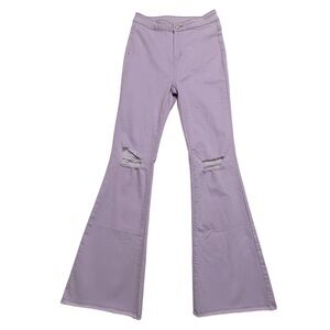 Gilipur Jeans Women's High Waist Flared Denim Trouser Purple/Pink Size Medium